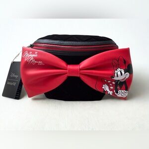 Disney x Loungefly Minnie Mouse Red Bow Belt Bag New with Tags